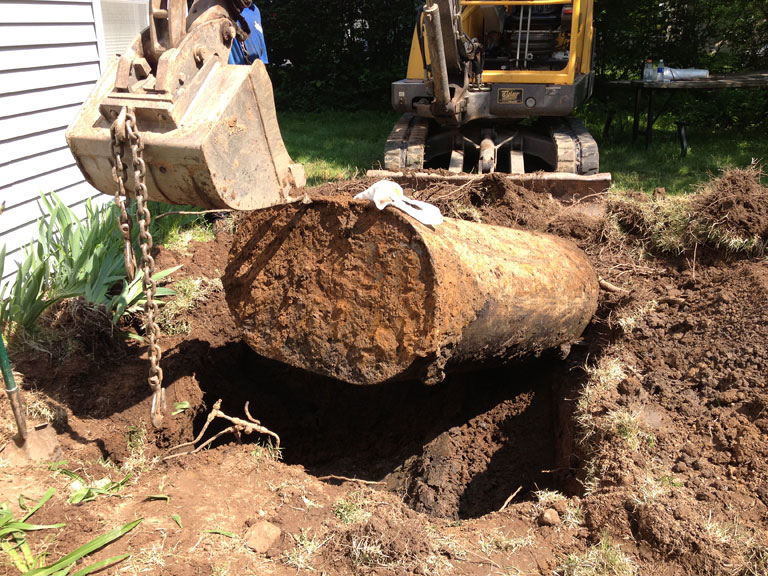 Image result for fuel tank removal under residential concrete slab